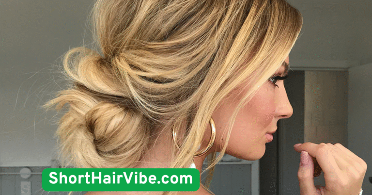 1. Messy Bun with a Twist