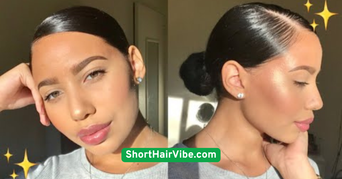 . Sleek Low Bun with Side Part