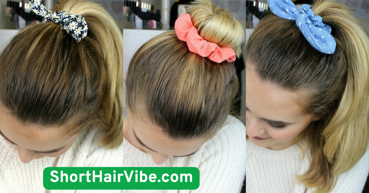 11. Scrunchie Top Ponytail