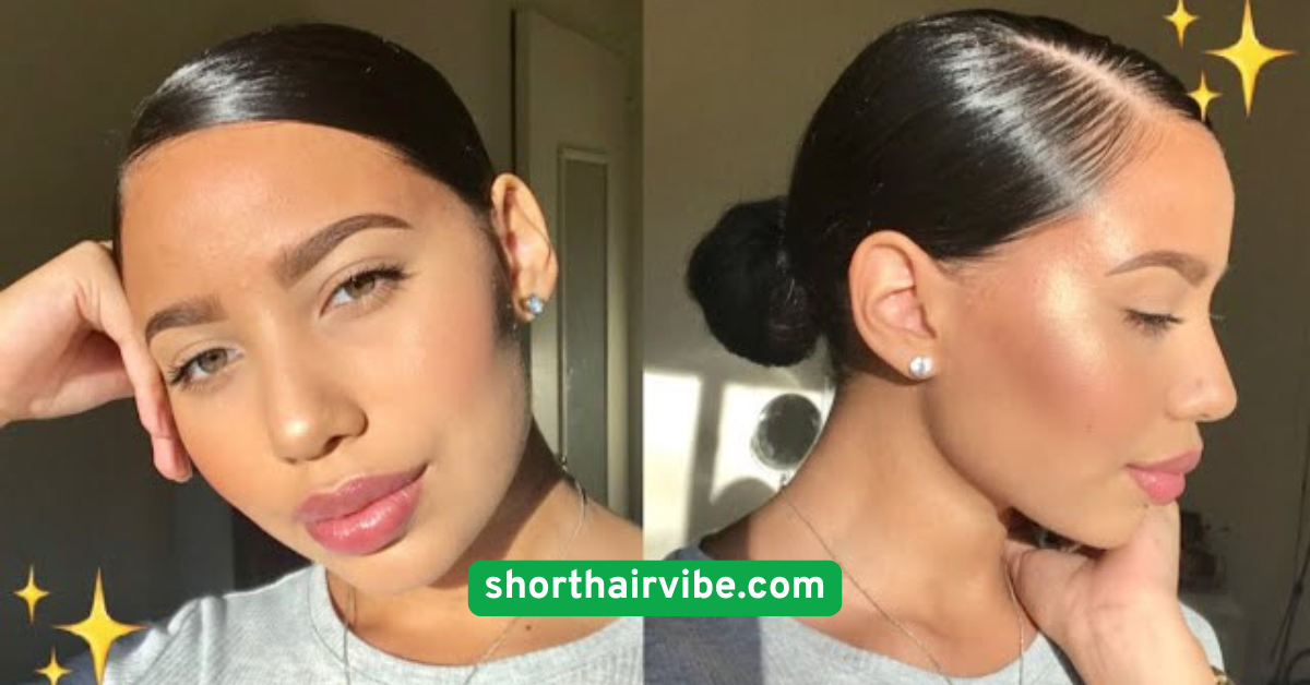 Side-Parted Low Bun