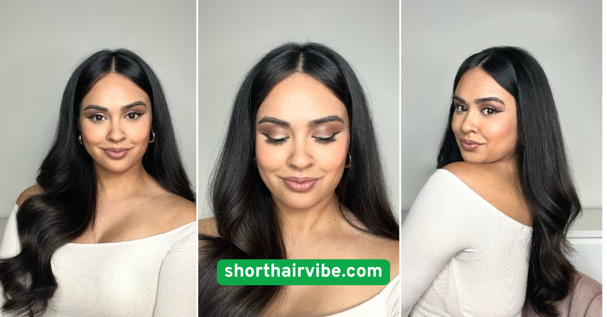 Long Hair with Sleek Middle Part