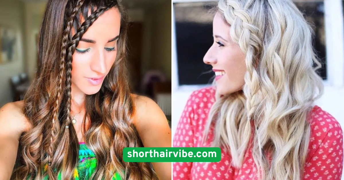 Braided Front Bangs with Loose Waves