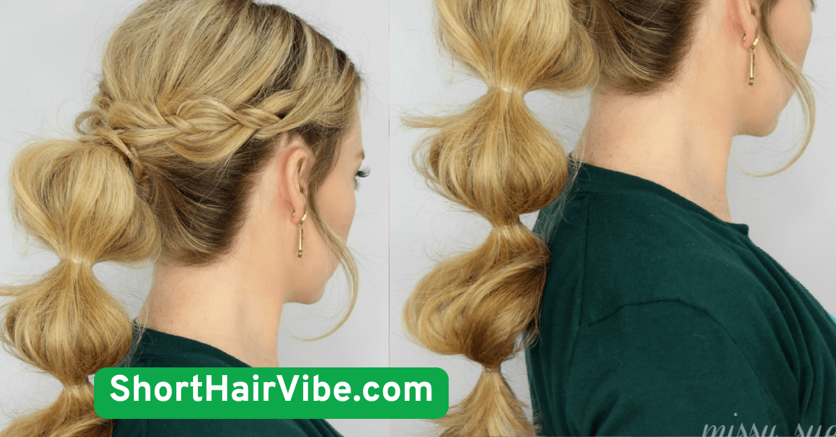 7. Bubble Braided Ponytail
