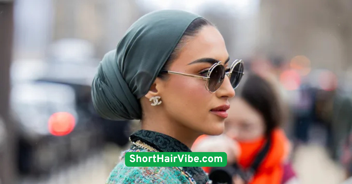 9. Top Knot with Scarf Wrap