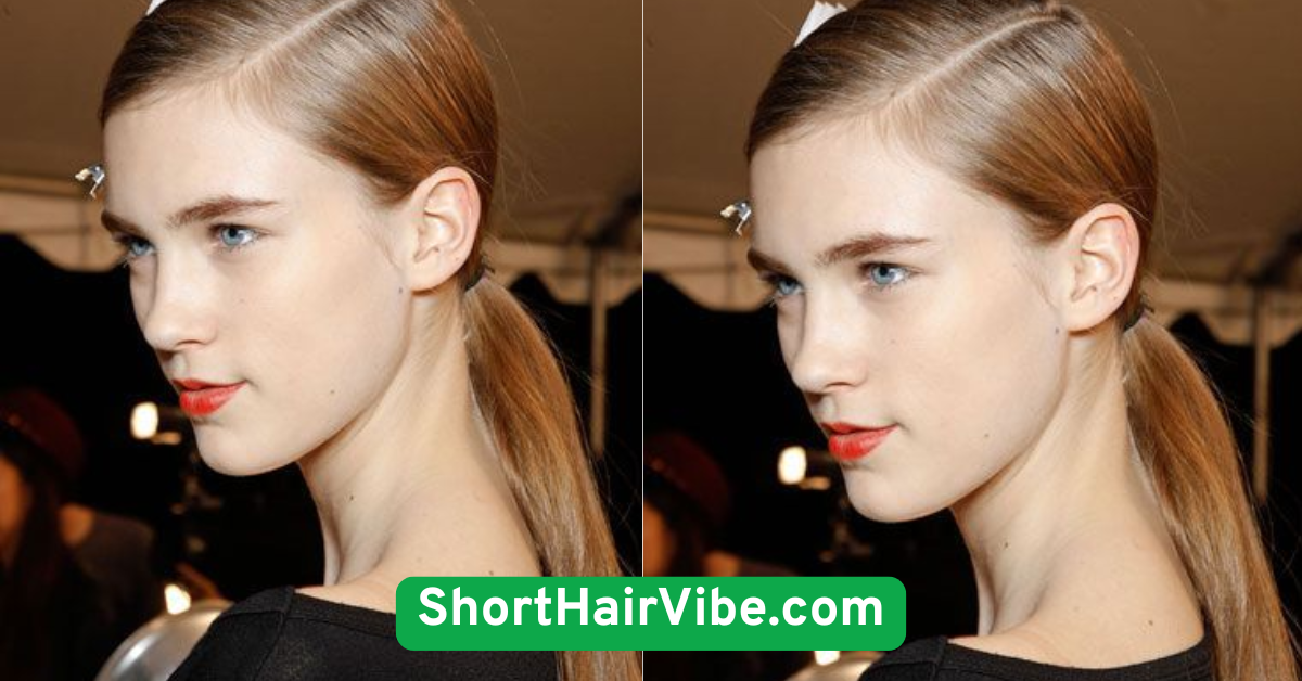 Sleek Low Ponytail with Side Part