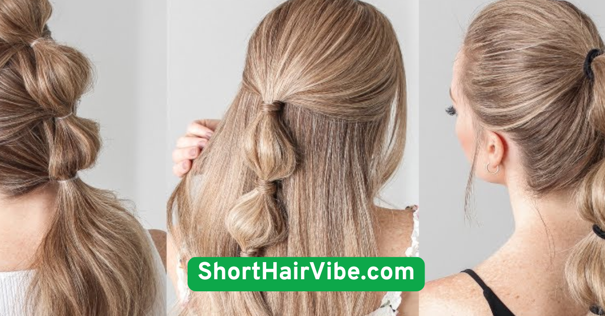  Half-Up Bubble Ponytail