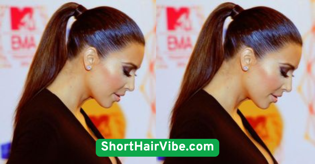  High Ponytail with Wrapped Hair