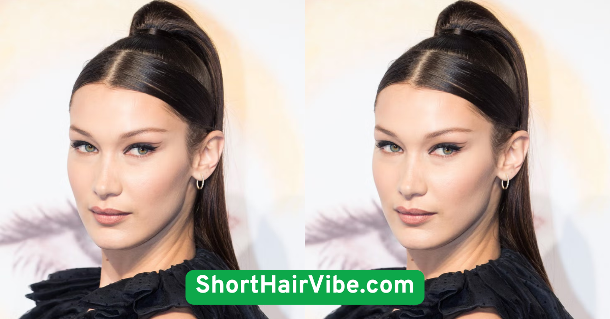 Center-Part Sleek Ponytail