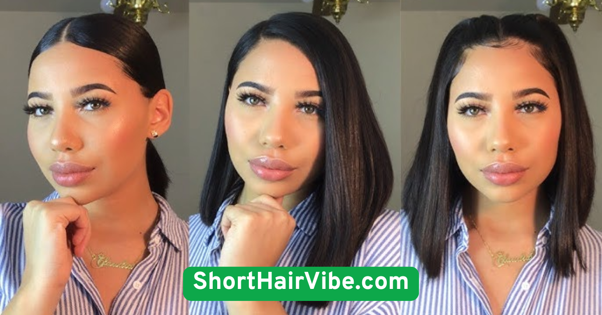 Sleek Straight Hair with Tuck Behind Ears