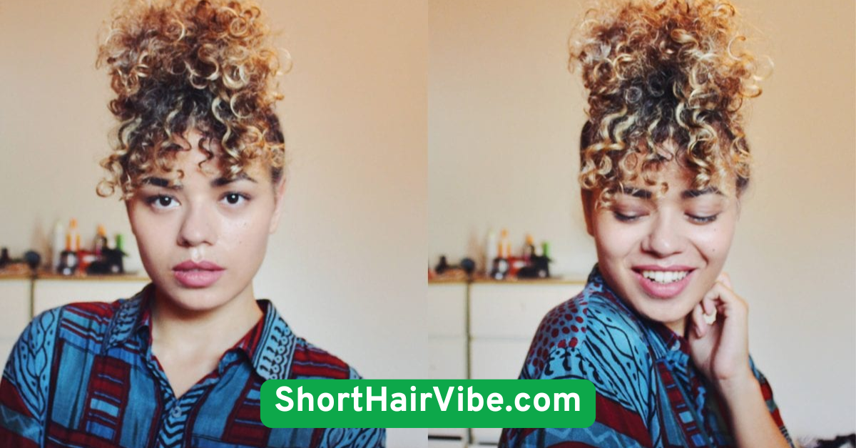 Curly Pineapple Updo