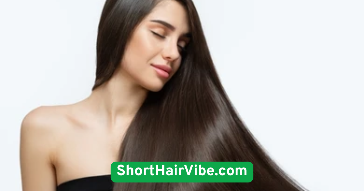 Sleek Straight Hair with Side Part