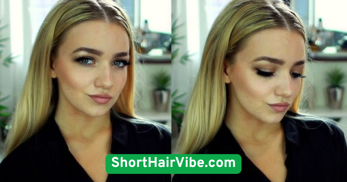 Pin Straight Hair with Middle Part