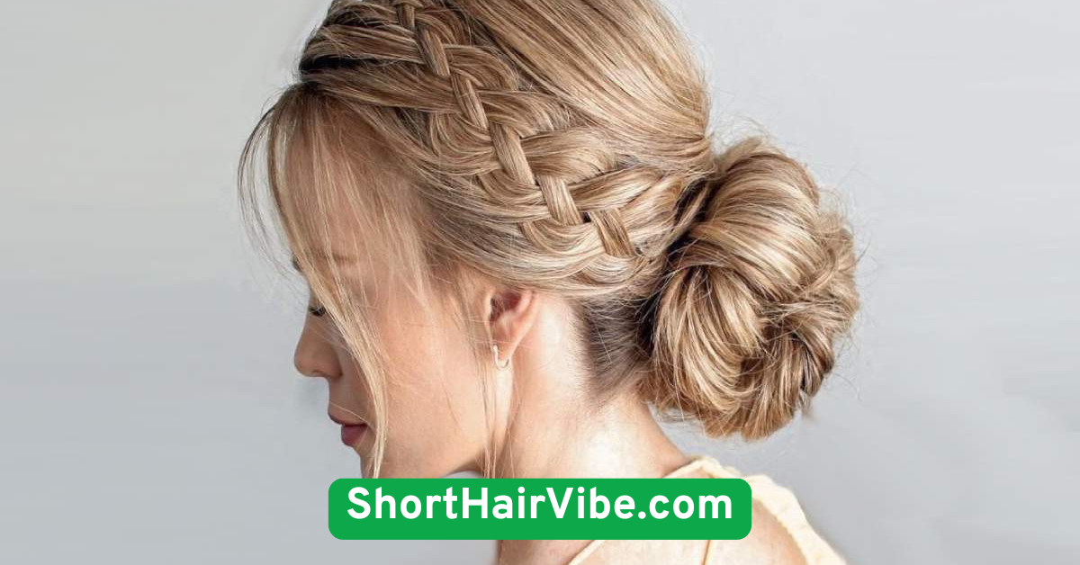 Rolled French Braid Bun