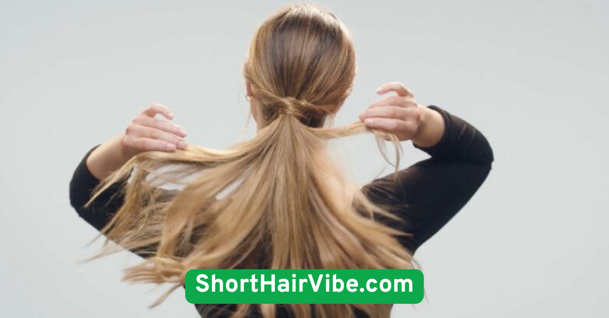 Center-Parted Low Ponytail