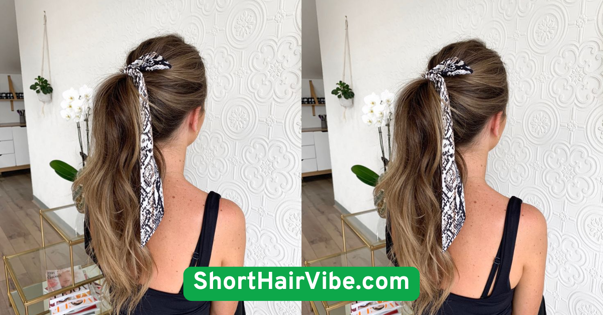 High Ponytail with a Scarf