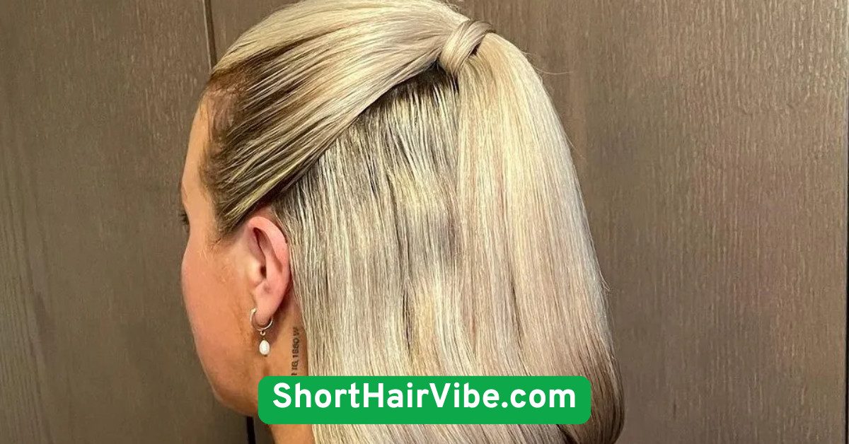 Slicked Back Half Ponytail