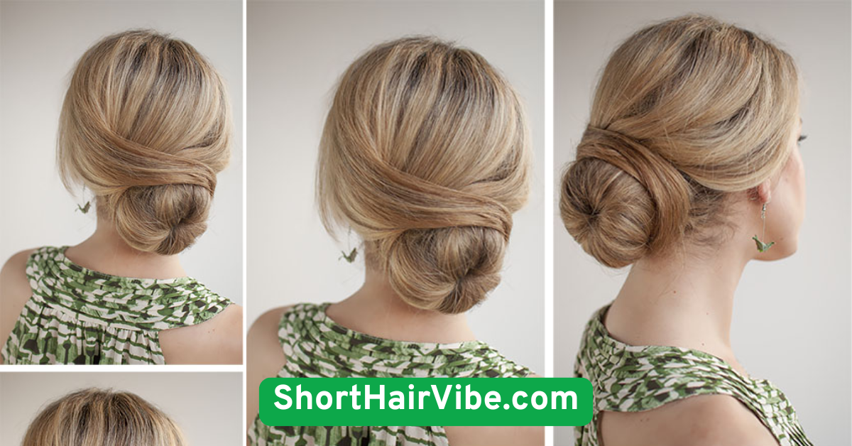  Low Bun with Hair Wrap