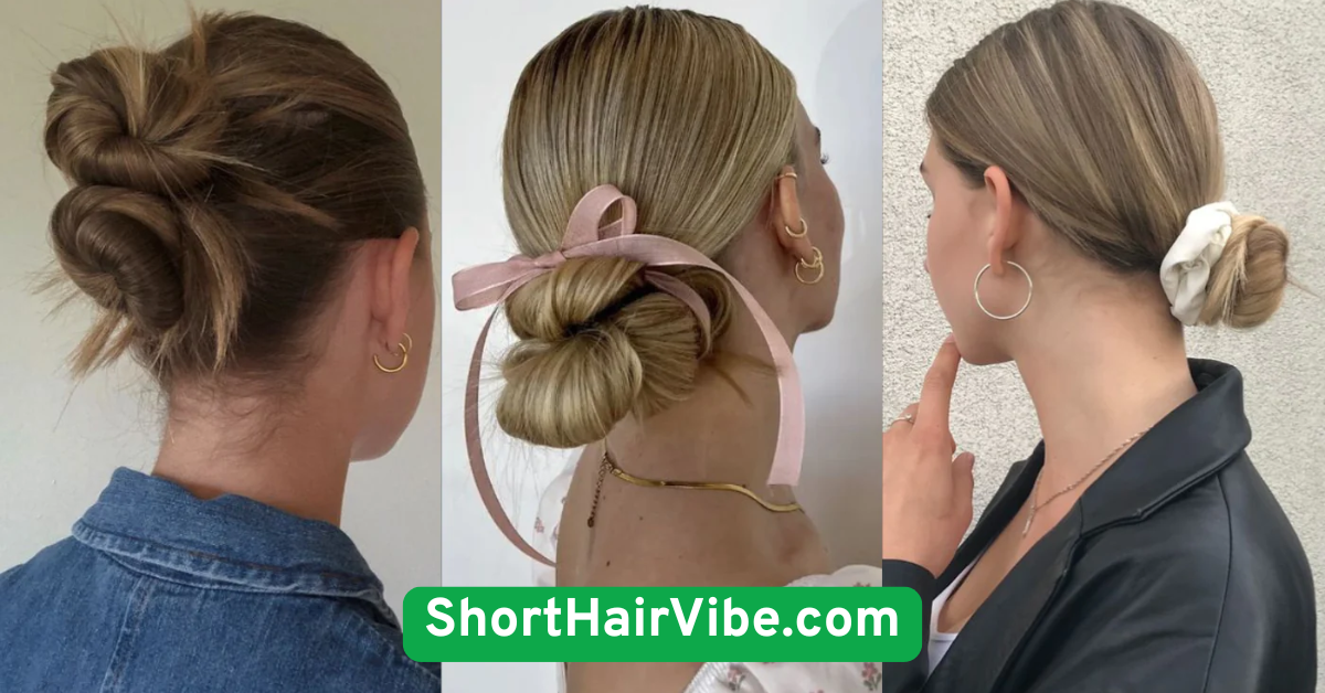 Low Knot with Hair Wrap